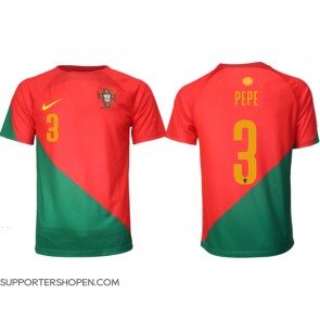 Portugal Pepe #3 Hemma Matchtröja VM 2022 Kortärmad